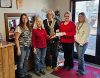 Elgin branch team presenting a check. 